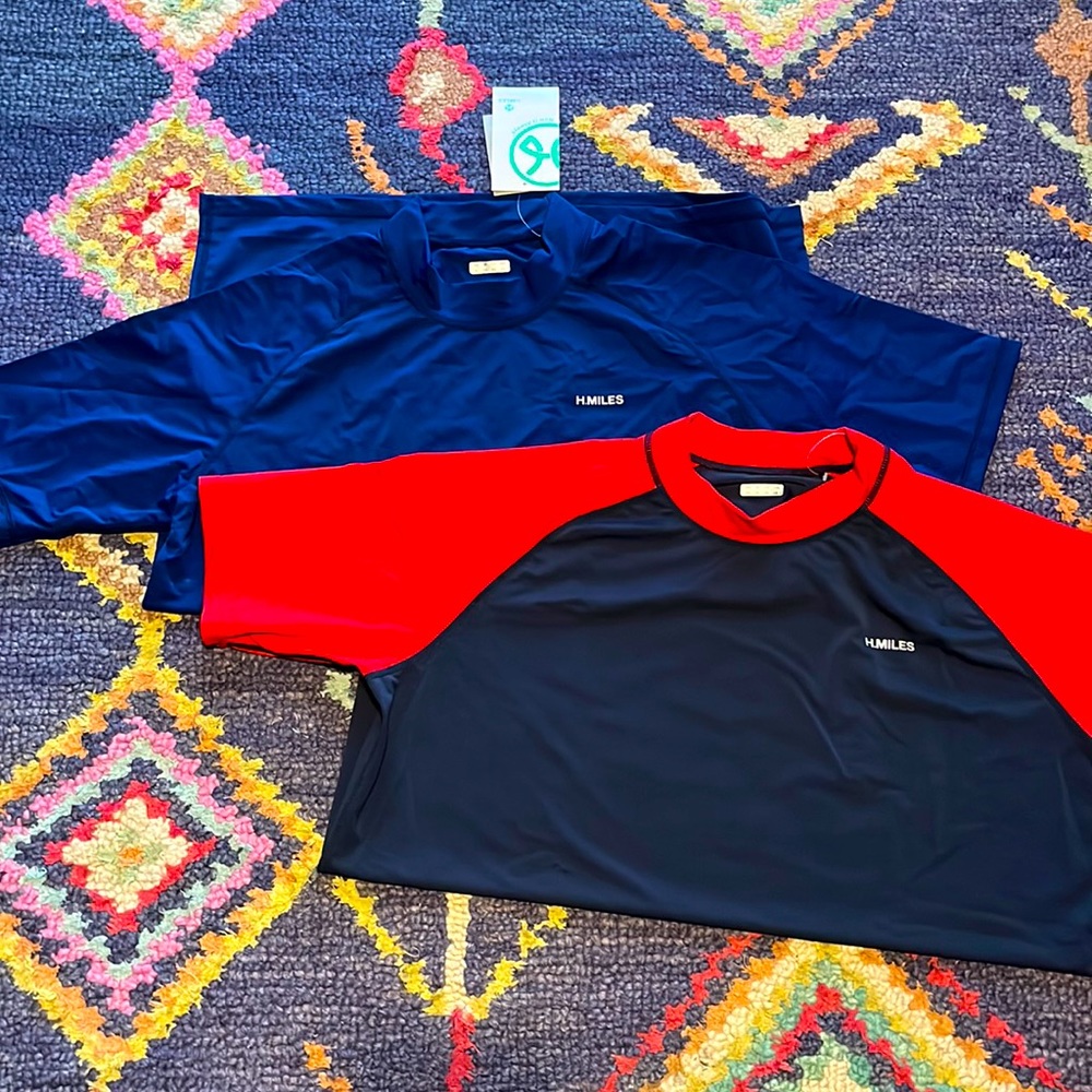 Set of 2 Rash Guard Swim Workout Athletic Shirts 🎽 XL & 2XL